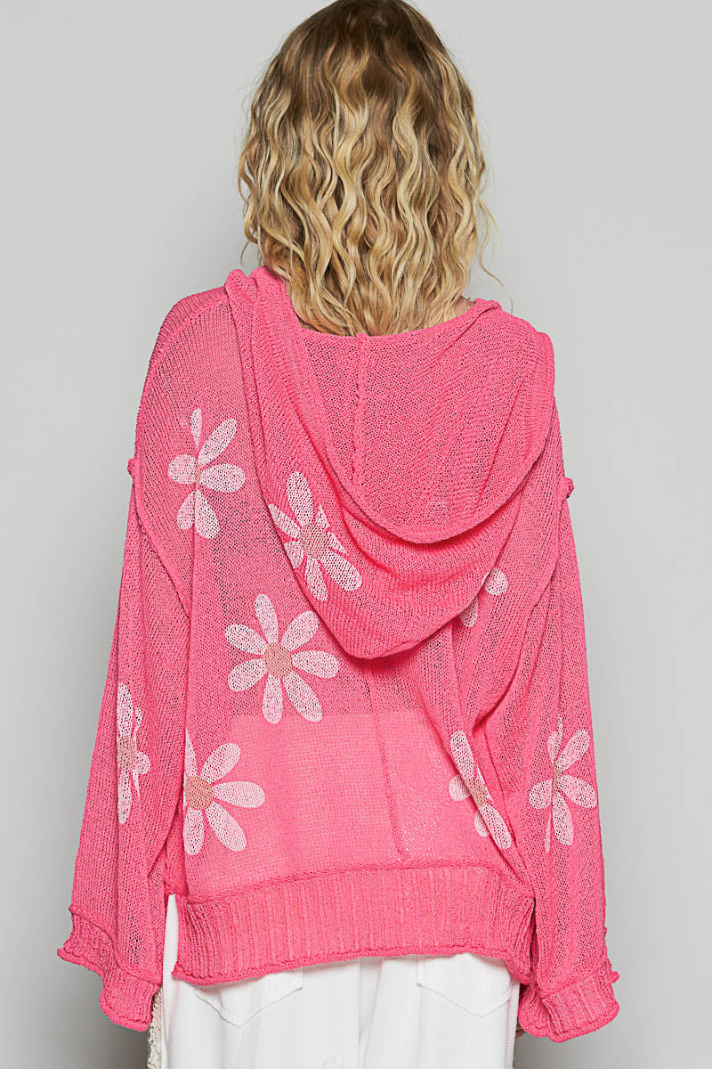 POL V-Neck Hoodie Sweater