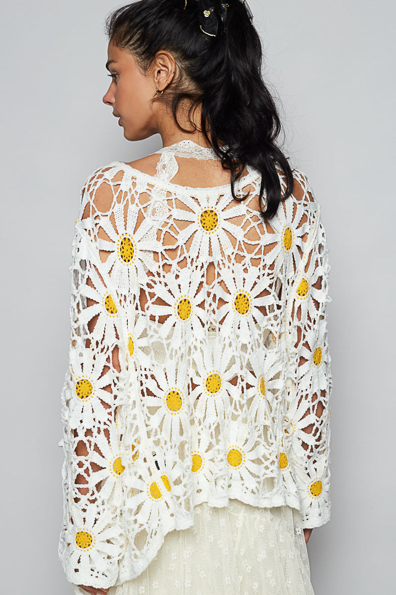 POL Daisy Crochet Shrug/Kimono