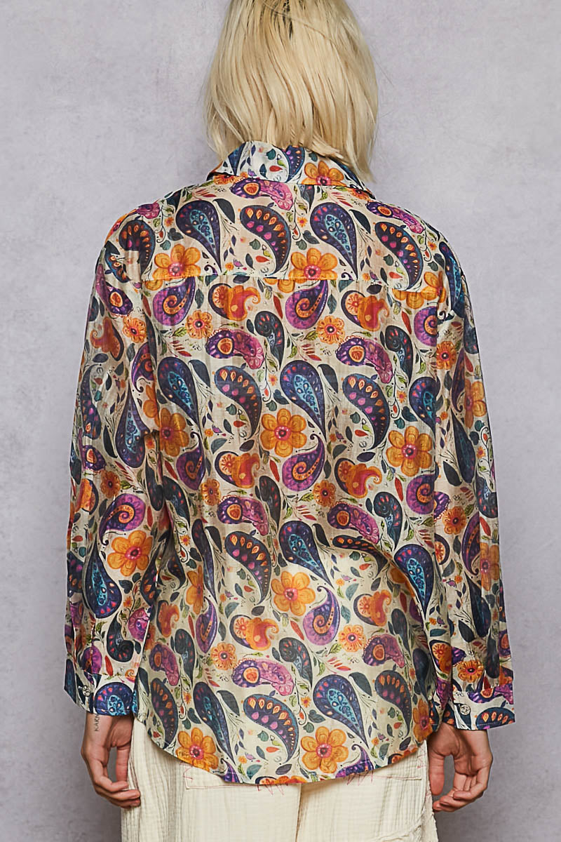 Pol Designed In Shirts Printed W/Pocket Detail