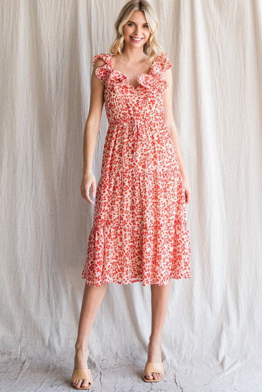 Jodifl Midi Dress With Scrunchie Shoulder The Clothing Loft Boutique Jodifl Midi Dress With Scrunchie Shoulder The Clothing Loft Boutique