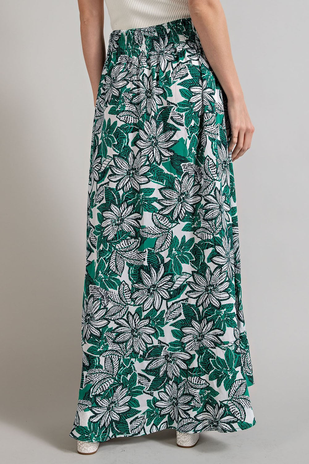 ee:some Button Front Smocked Maxi Skirt