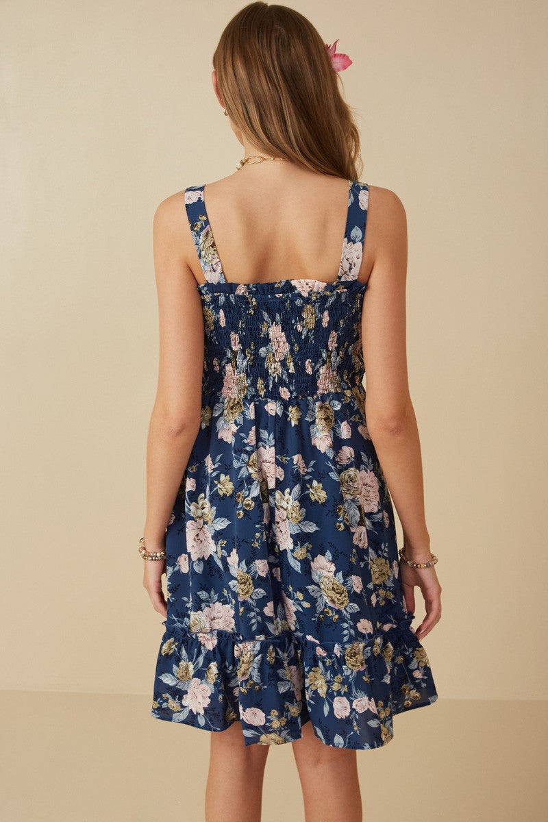 Hayden Floral Smocked Bodice Tank Dress