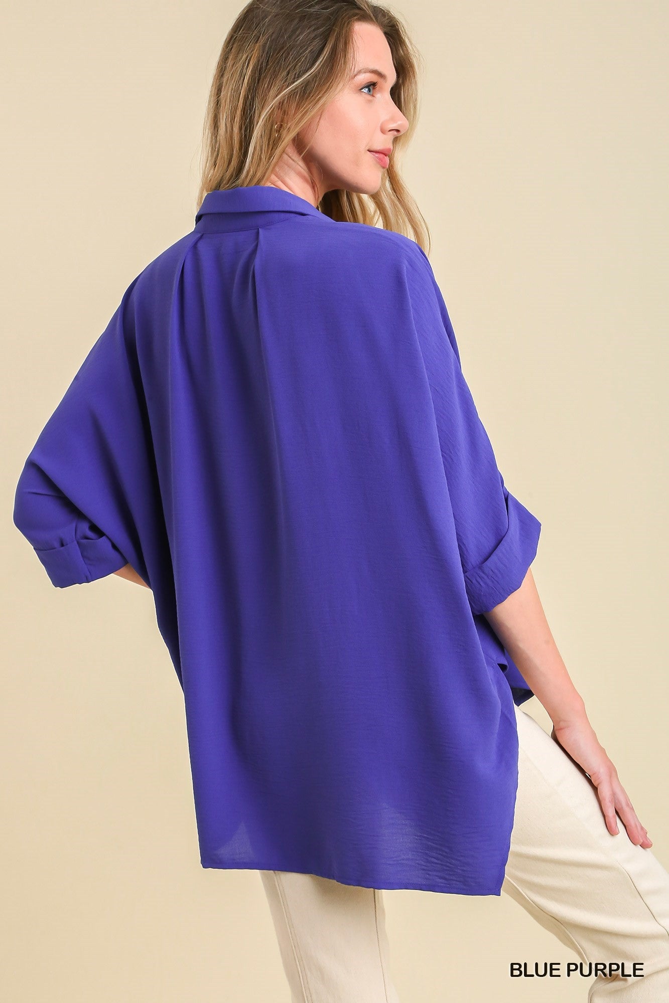 Umgee High Low 3/4 Sleeve Top
