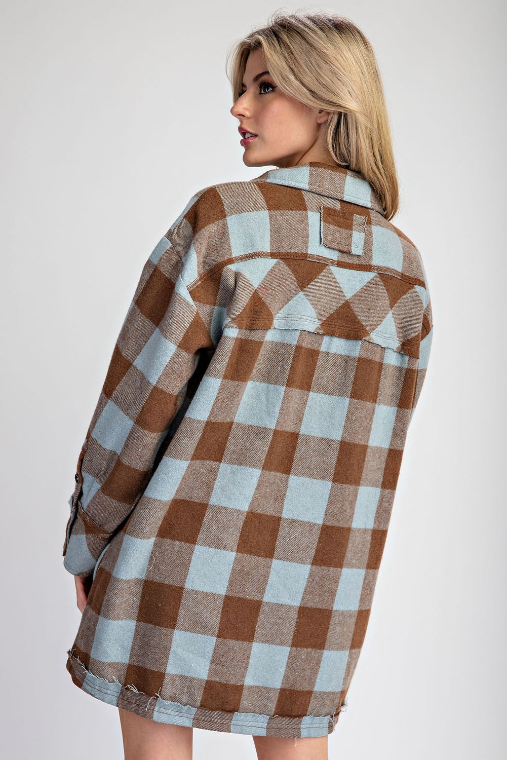 ee:some Checker Printed Shacket