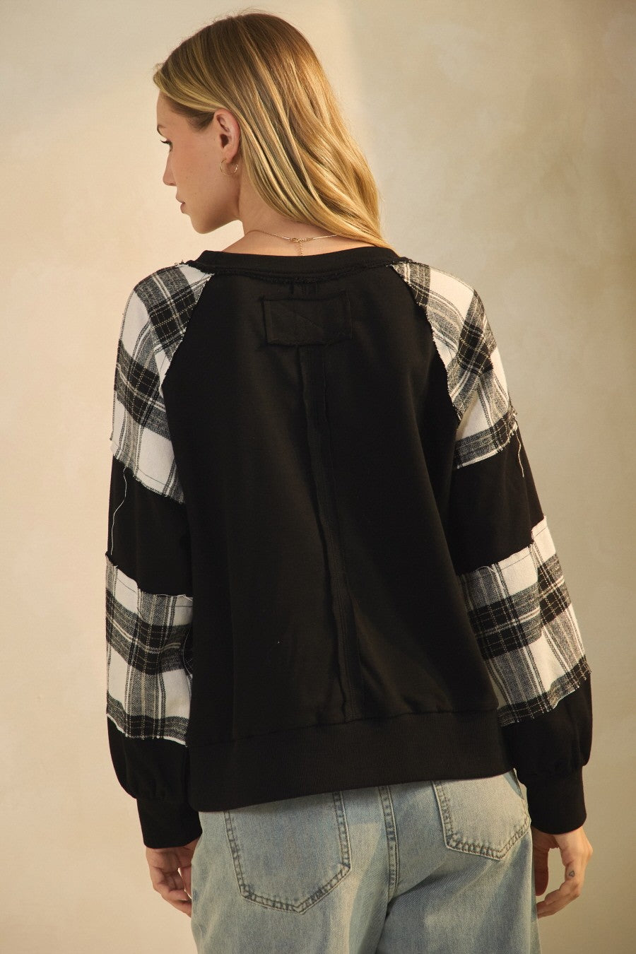 Oddi Plaid Pumpkin Graphic Sweatshirt