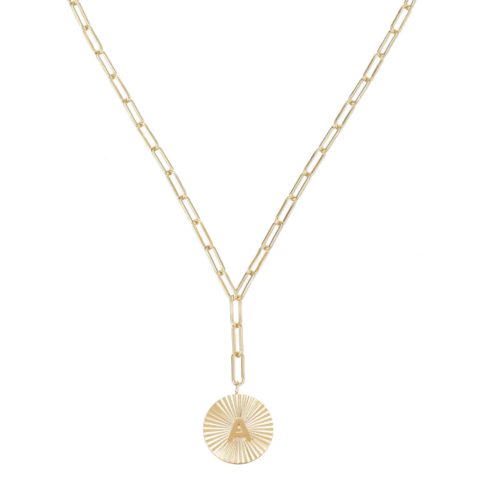 Natalie Wood Lariat Initial Necklace
