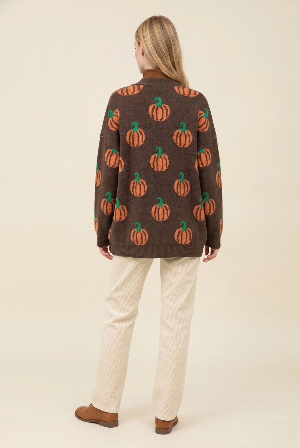 Jade By Jane Pumpkin Patch Knit Cardigan
