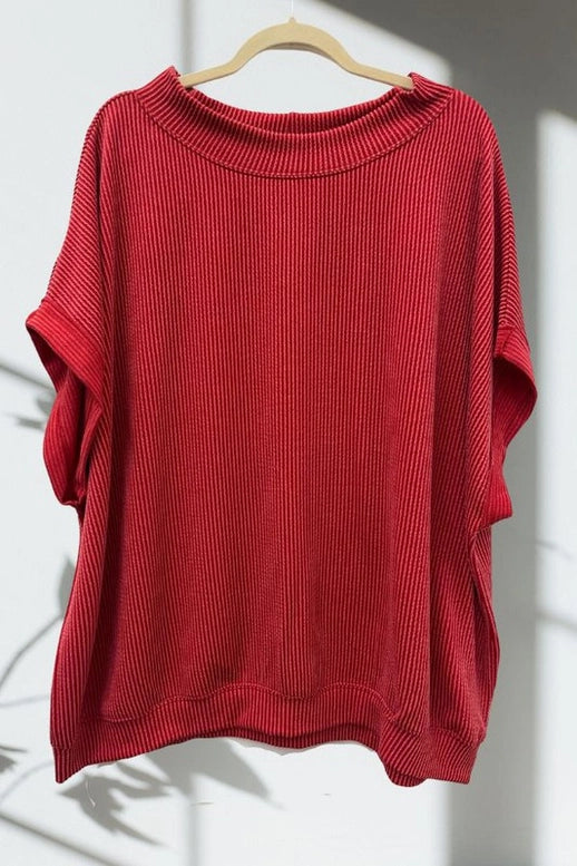 Blumin Ribbed Short Sleeve Top The Clothing Loft Boutique