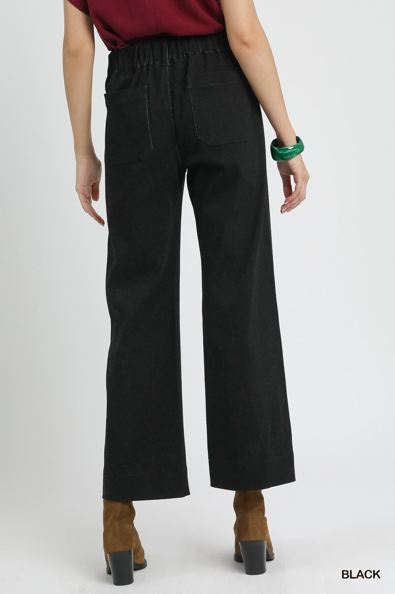 Umgee Wide Leg Denim Pants