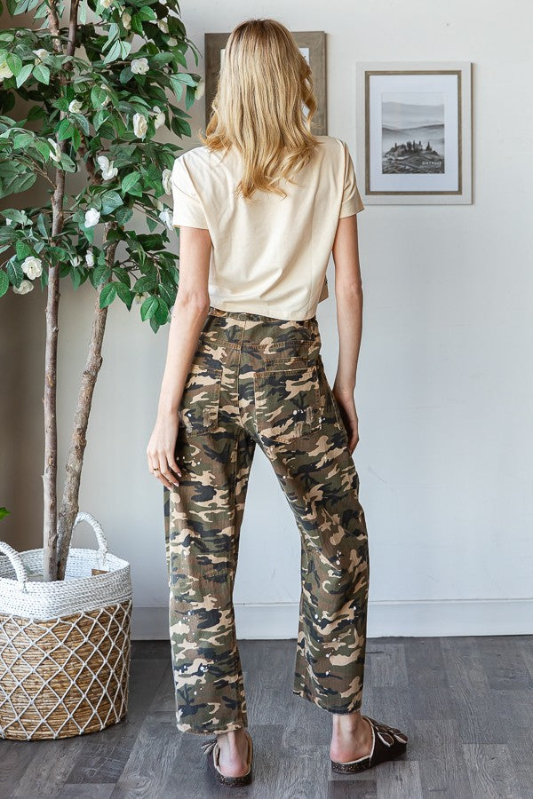 Oli & Hali Distressed Camo Pants