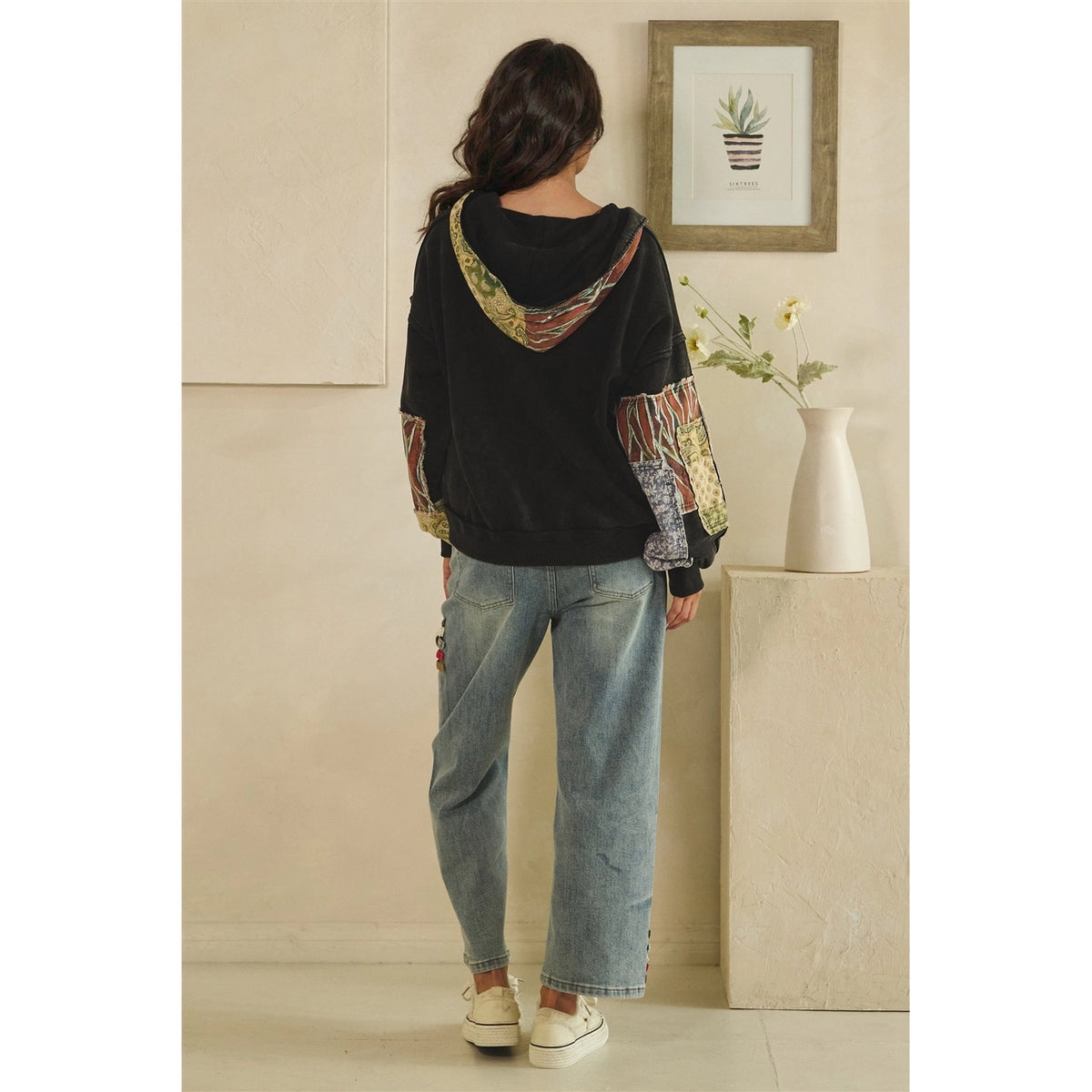 Oli & Hali French Terry Hoodie W/Printed Flat String