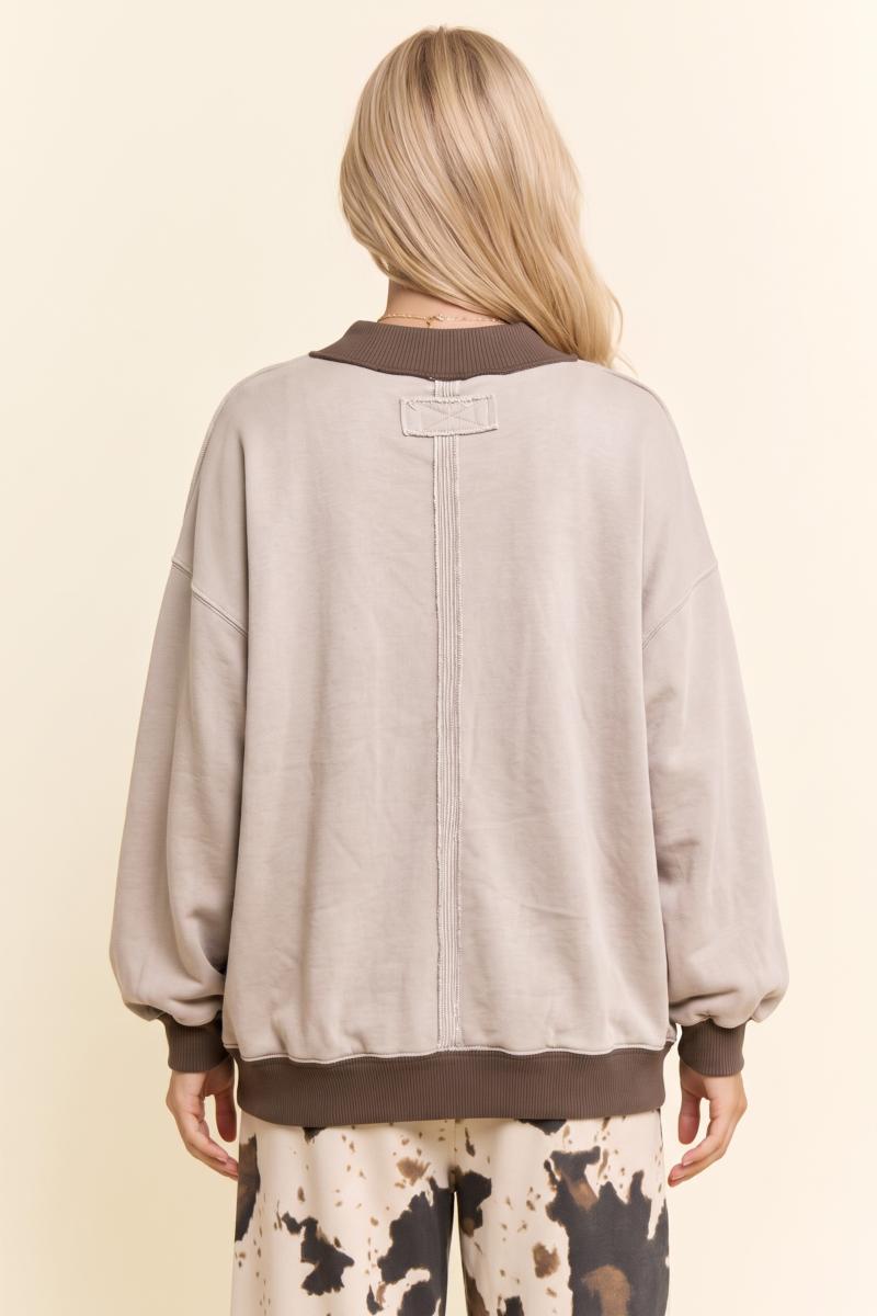 Davi & Dani Peace & Harmony Floral Graphic Sweatshirt