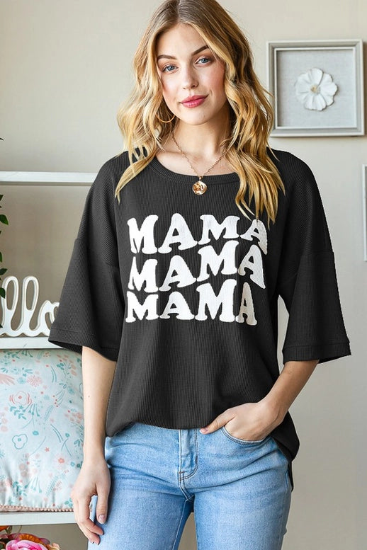 Heimish MAMA Ribbed Short Sleeve Top