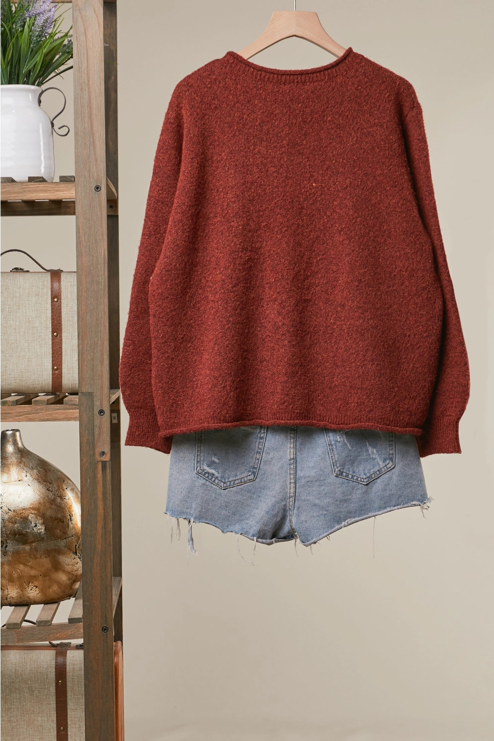 Mello Spiral Sun Embroidered Sweater