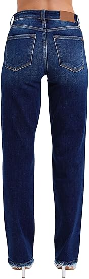 Judy Blue MR Straight Leg W/Fray Hem