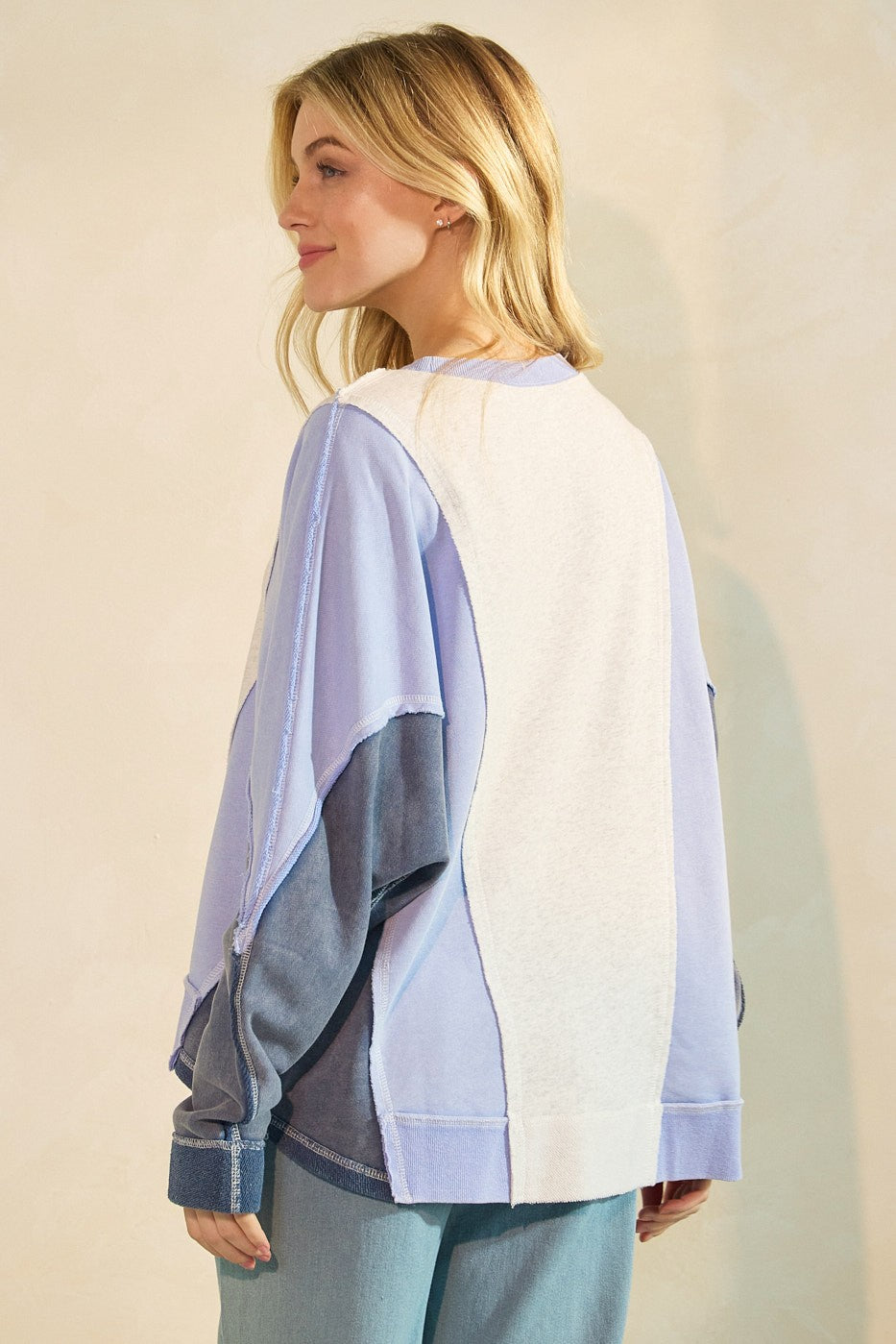 Mittoshop Colorblock Dolman Sleeve Pullover