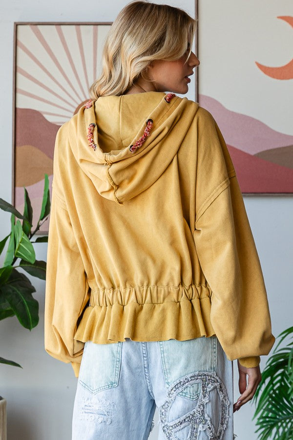 Oli & Hali Oversized Zip Up Hooded Jacket