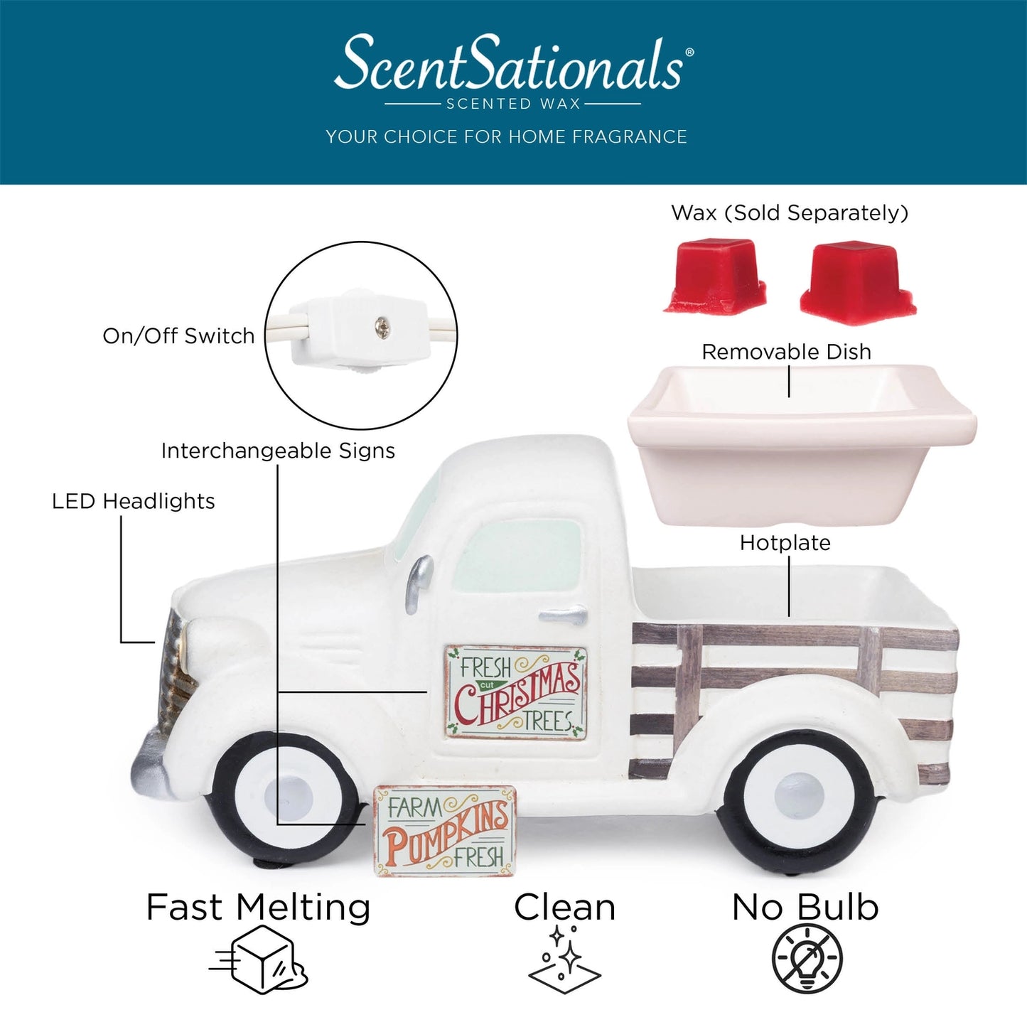 White Truck Fragrance And Wax Warmer