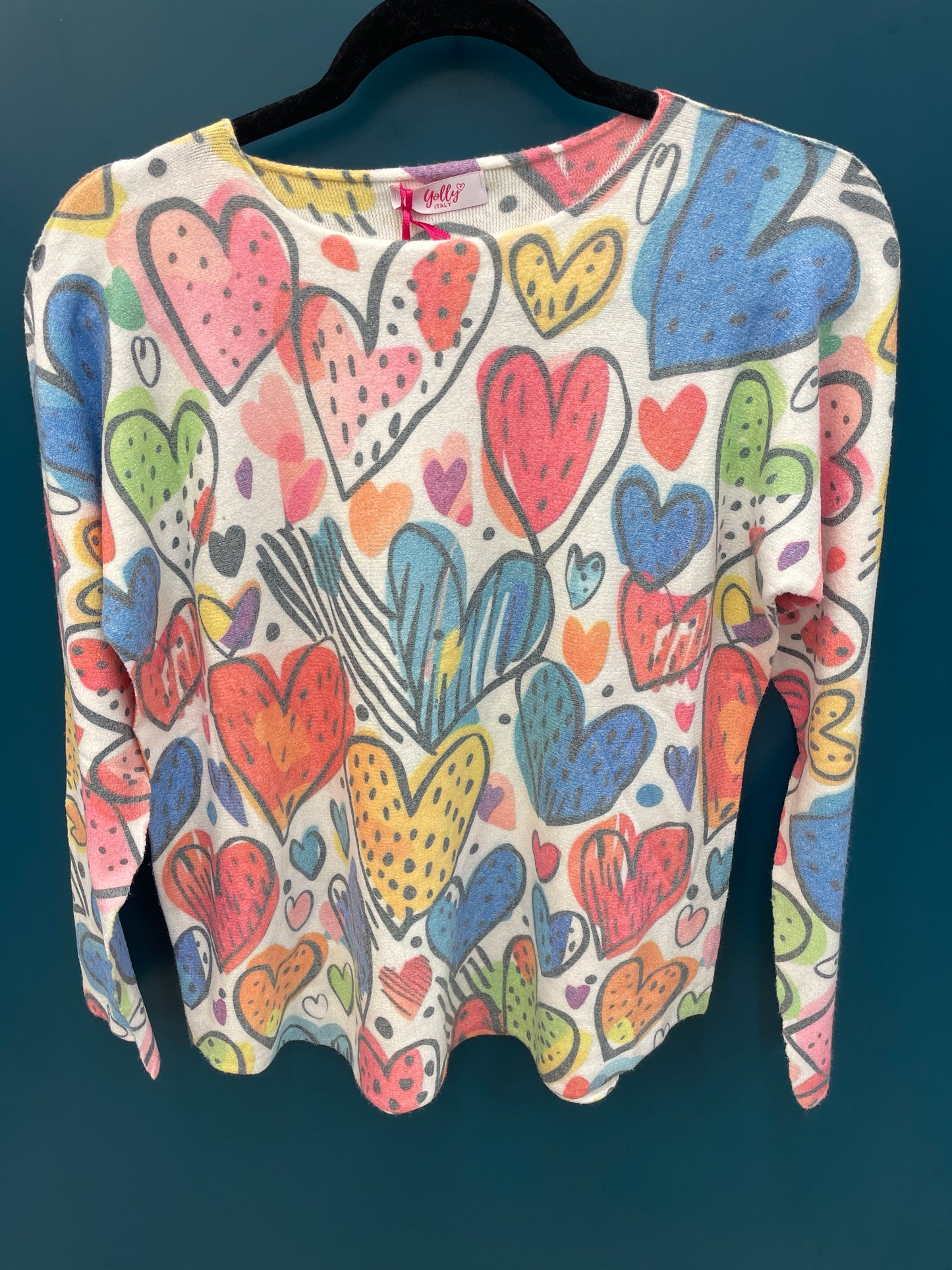 Yolly Hearts Soft Pullover Sweater