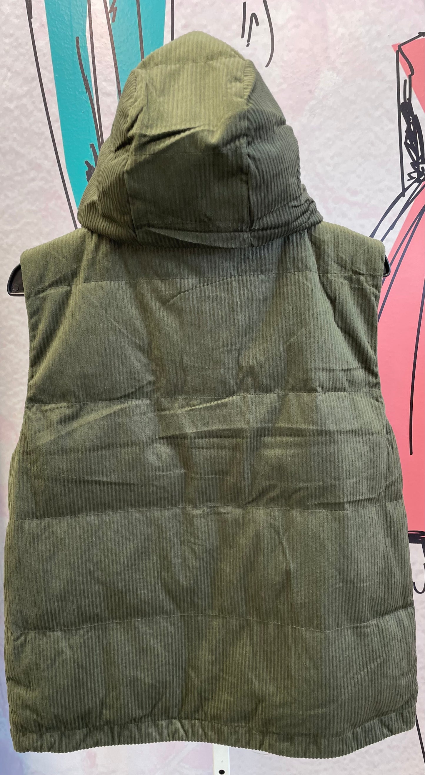 Anorak Wide Puffer Vest With Hood