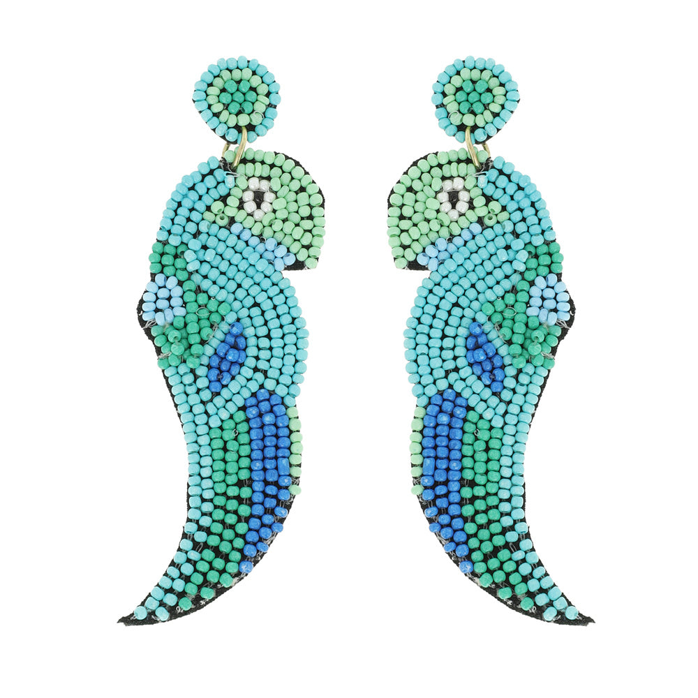 Sophia Beaded Bird Earrings