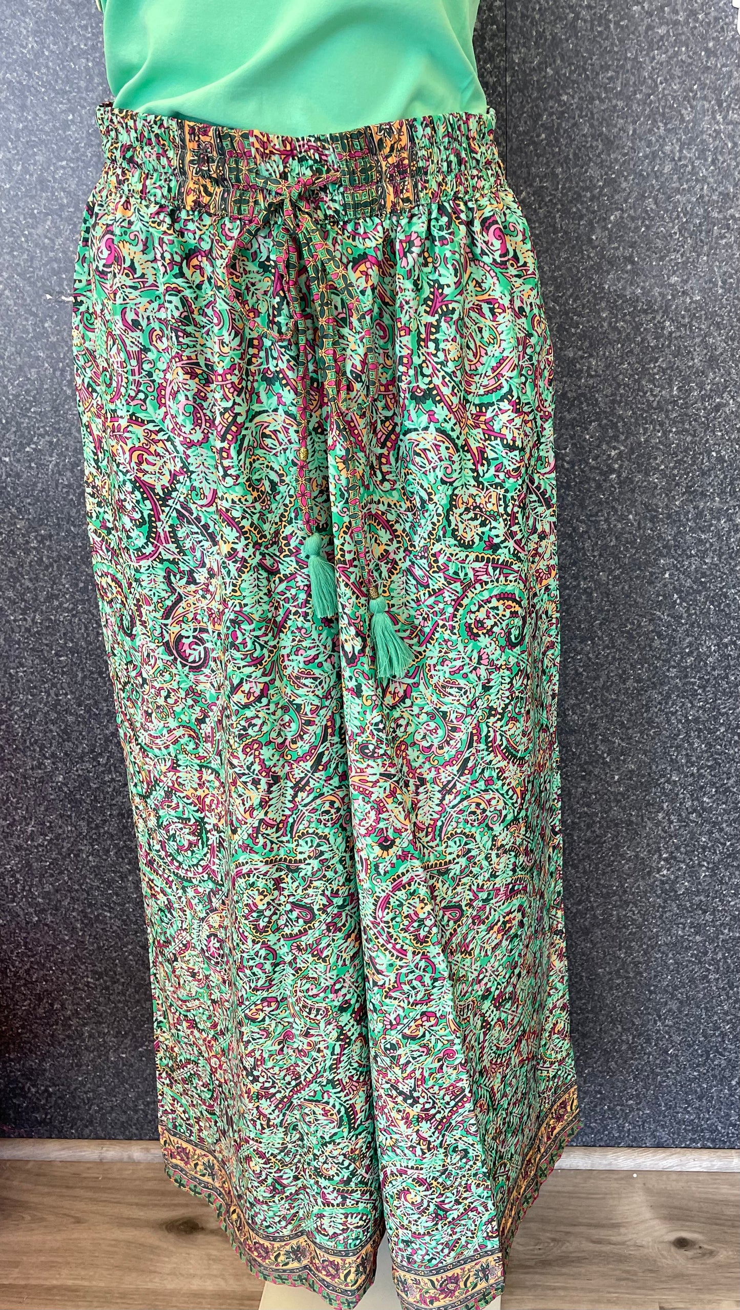 Yolly Paisley Pull On Wide Leg Pants