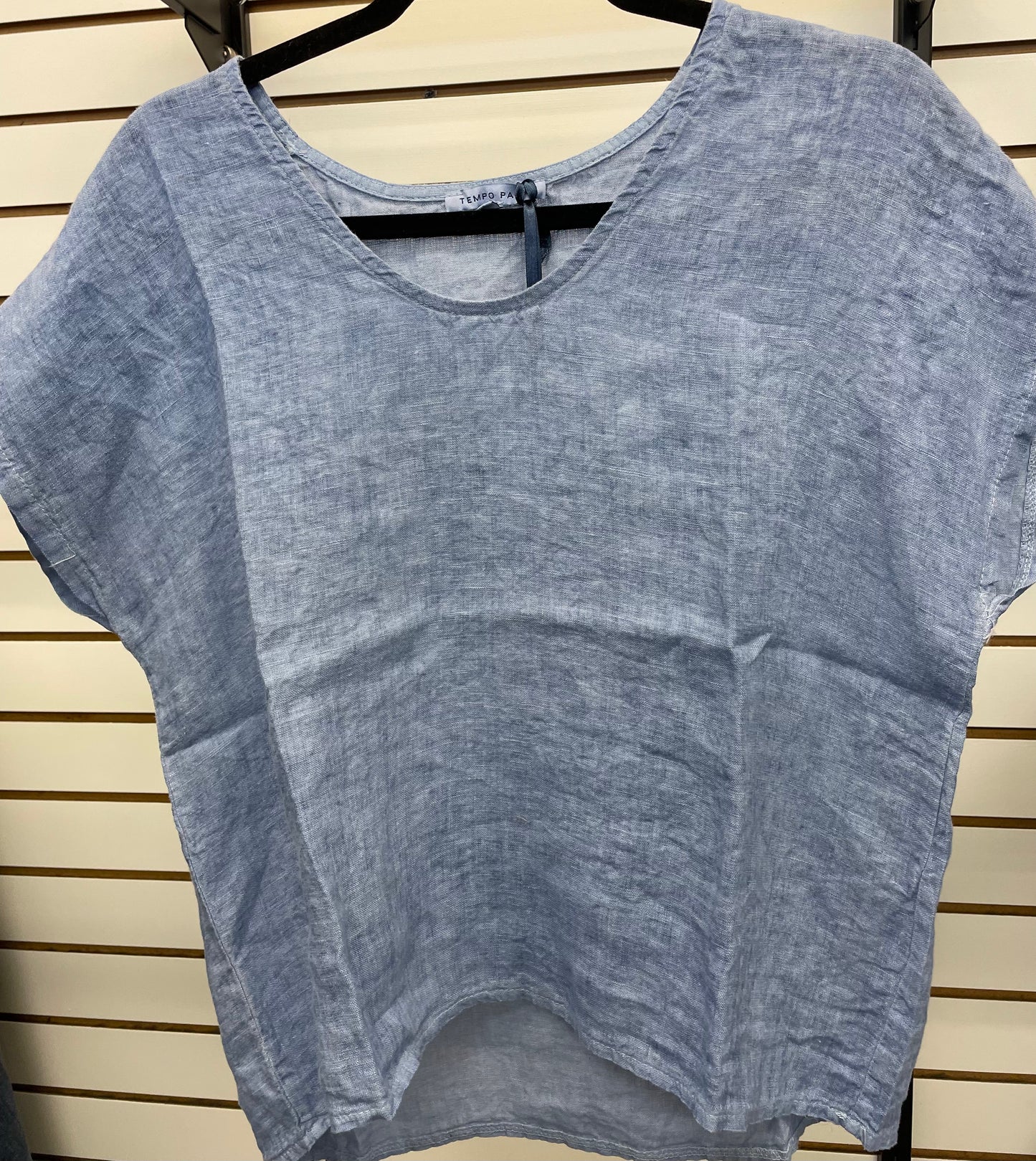 Tempo Denim Basic Linen Top