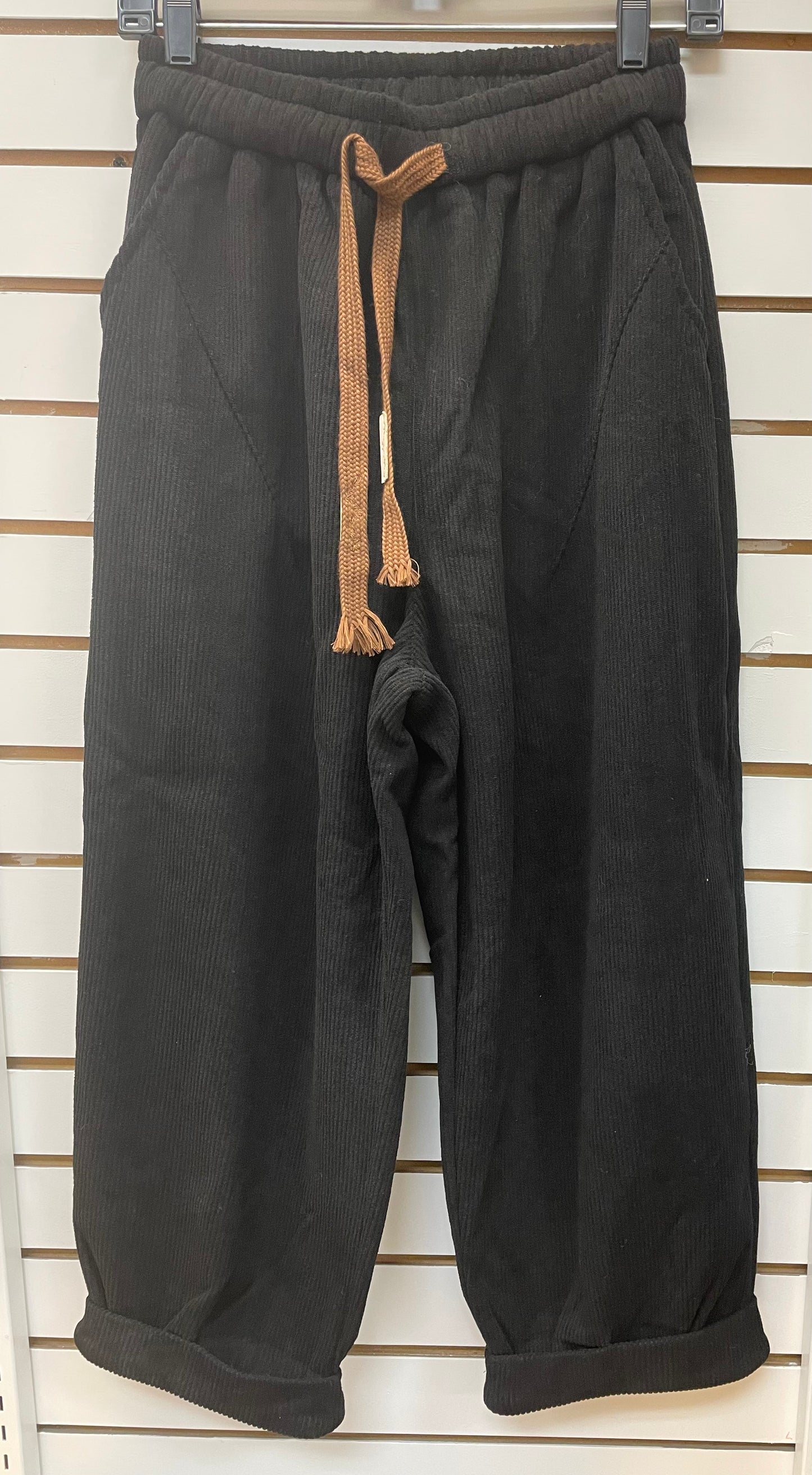 Mello Daddy Fit Corduroy Baggy Elastic Waist Pants