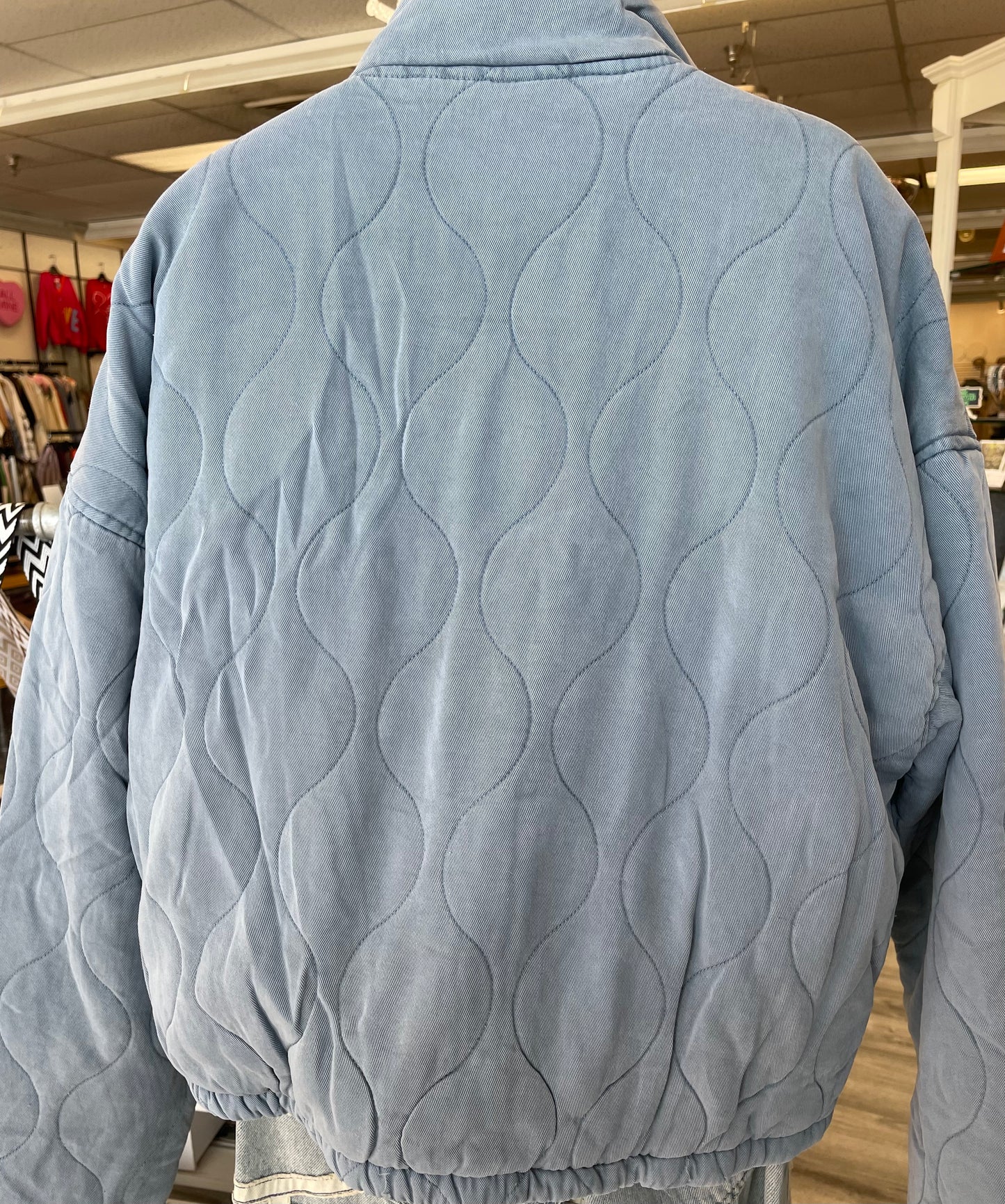 Blu Pepper Quilted Front Tie Puffer Jacket