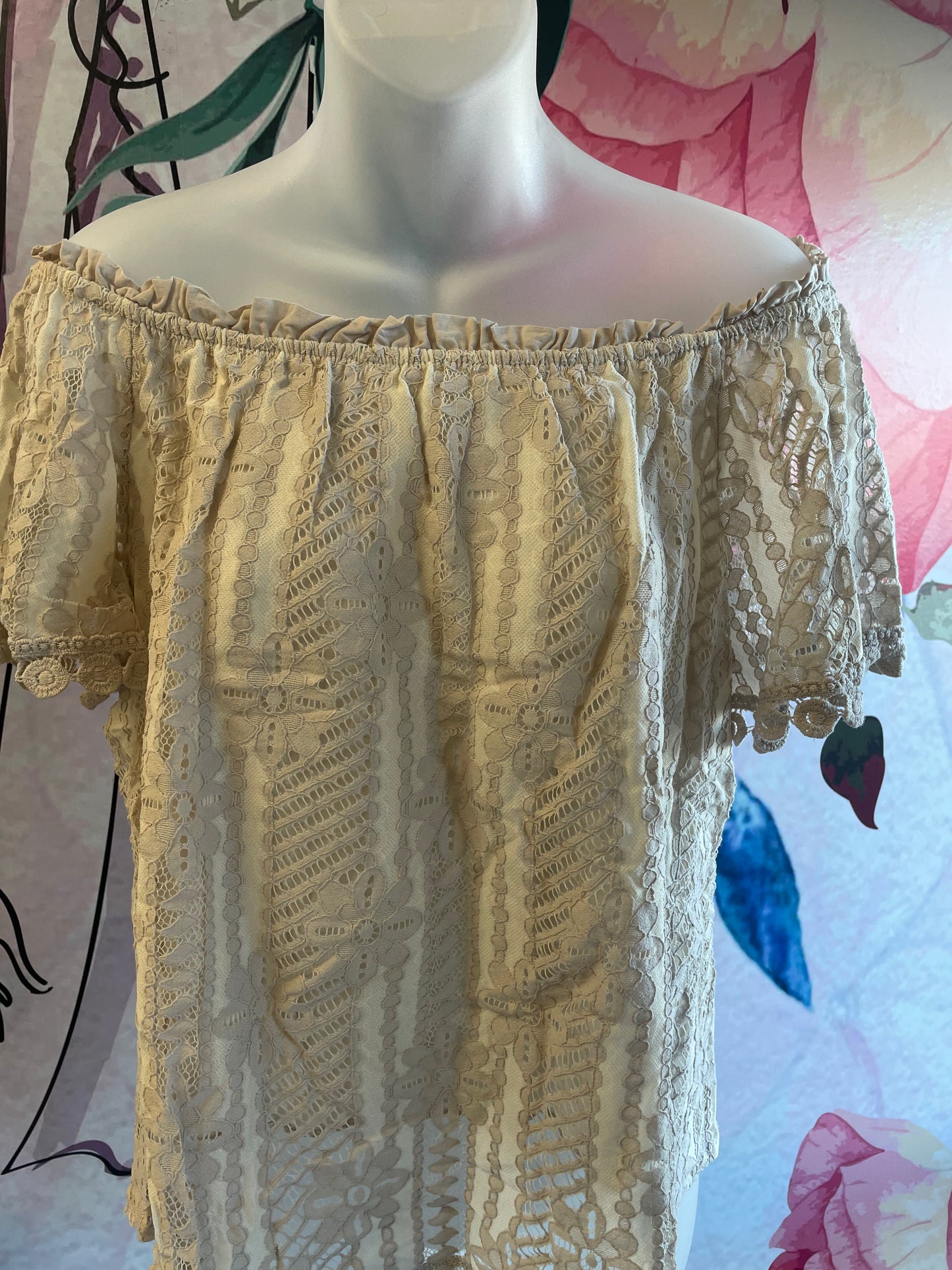 Tempo Off The Shoulder Lace Top