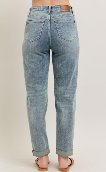 Judy Blue HW Vintage Wash DBL. Roll Cuff BF