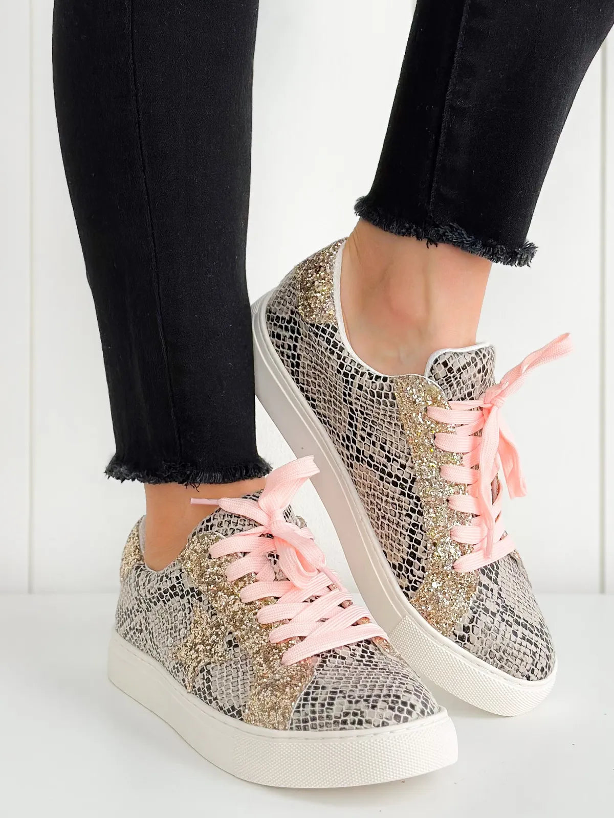 Corkys Hey Girl Python Sneakers – The Clothing Loft Boutique