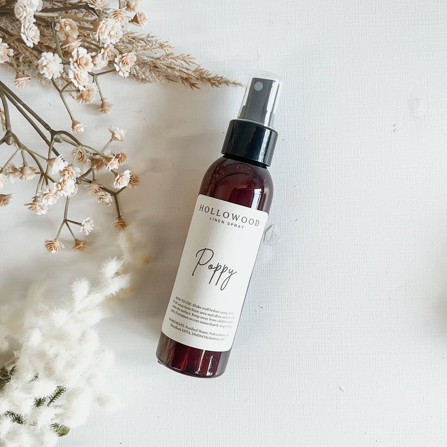 Hollowood Poppy Linen Spray
