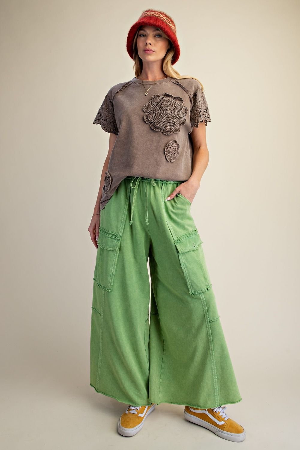 Easel Utility Mineral Washed Cargo Pants