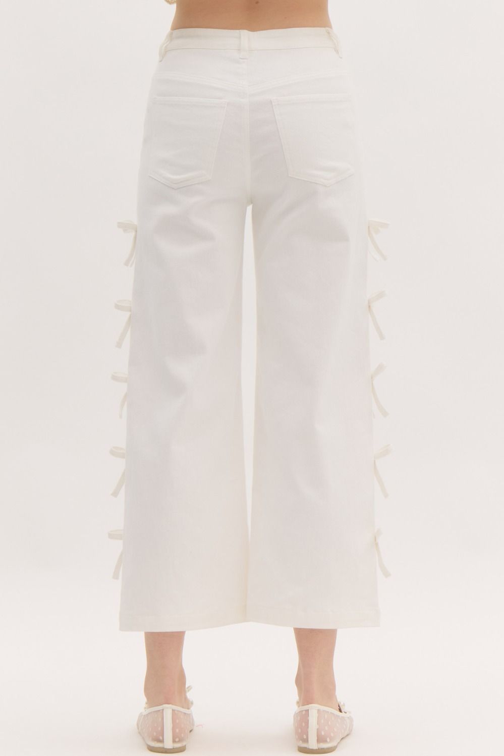 Entro Cropped MR Fixed Mini Bows Jeans