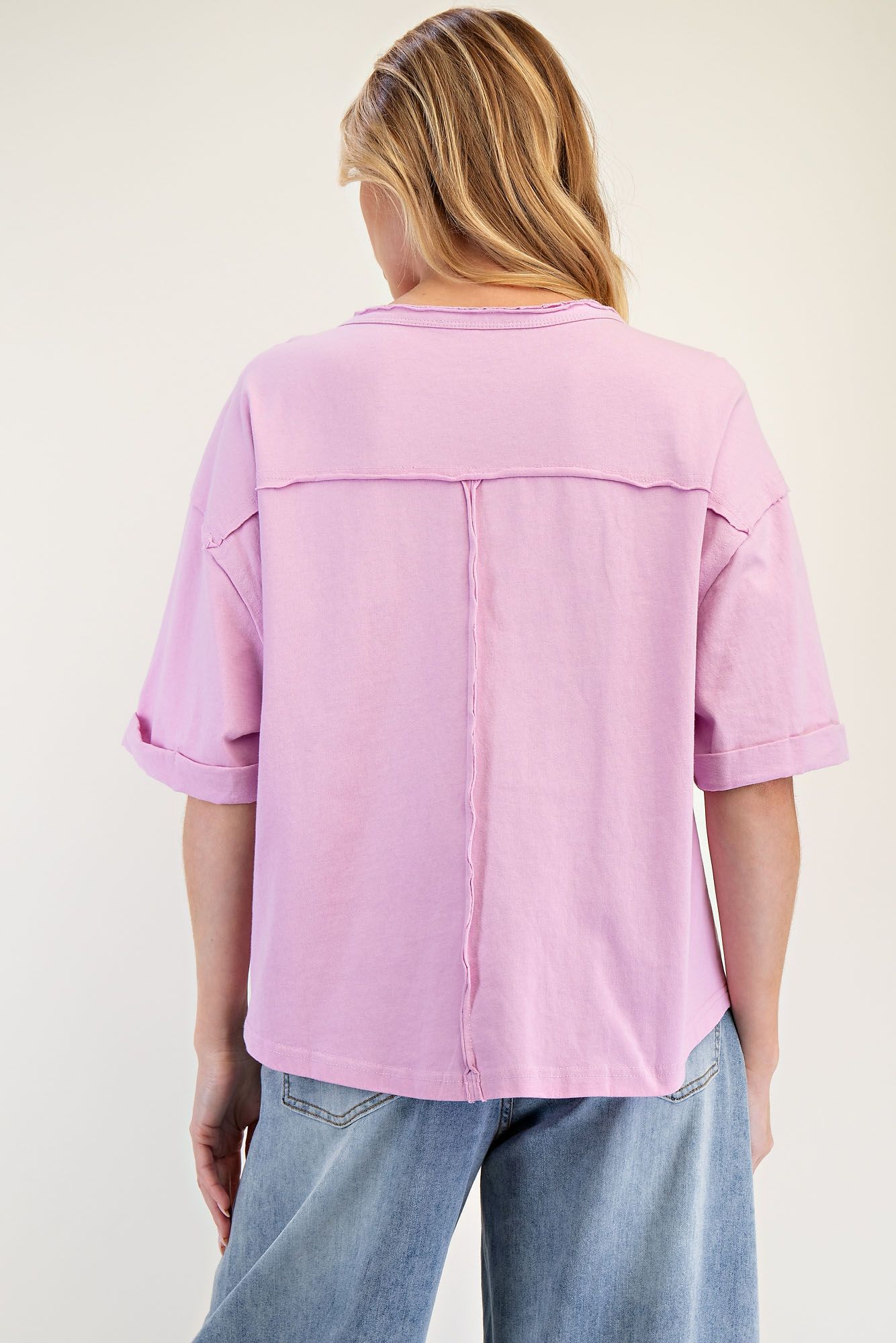 Easel Flower Stud Knit Top