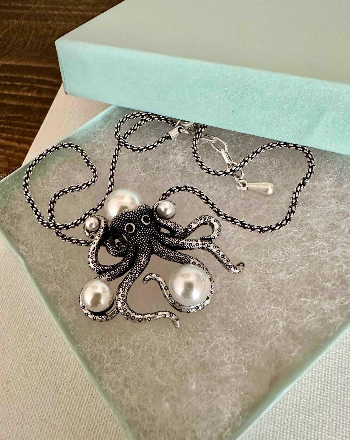 Carol Young Silver Octopus Necklace