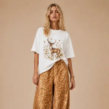 J.NNA Bambi Print Oversize Box T-shirt