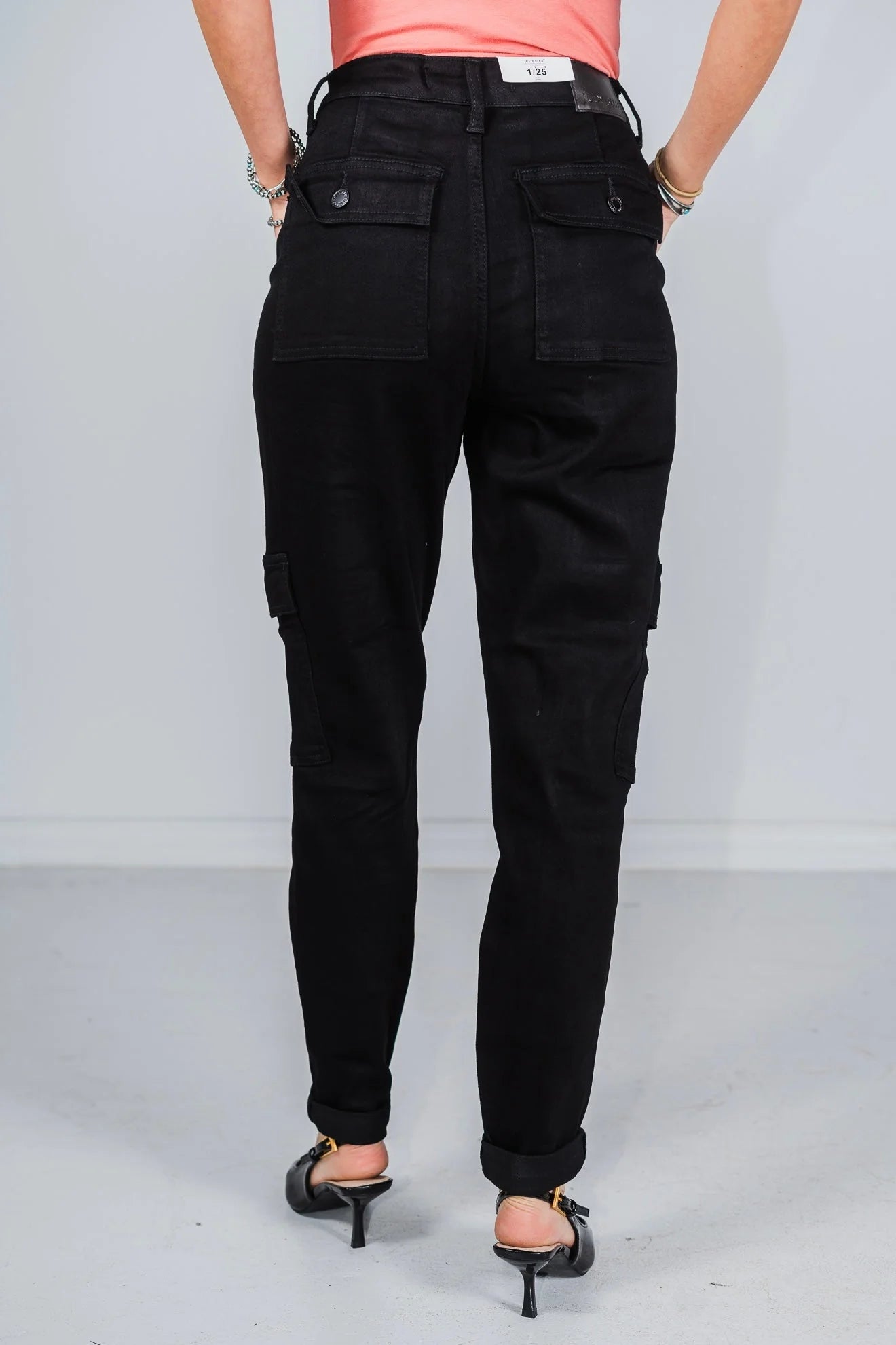 Judy Blue HW Cargo Cuffed Jogger