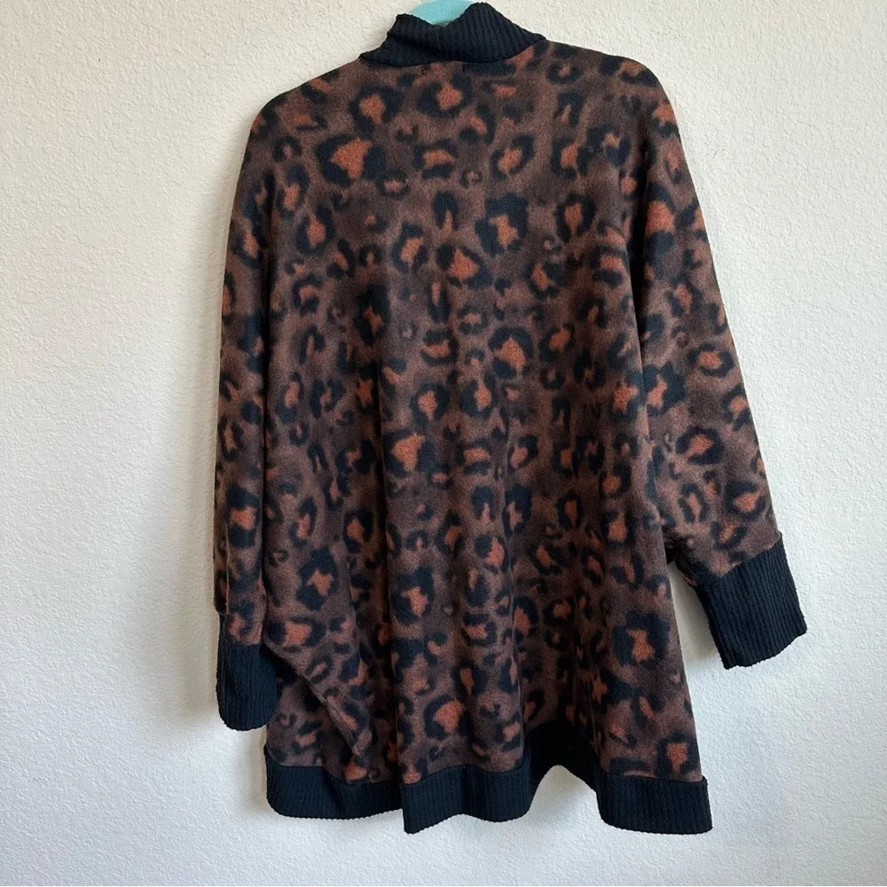 White Birch Soft Cheetah Print Cardigan
