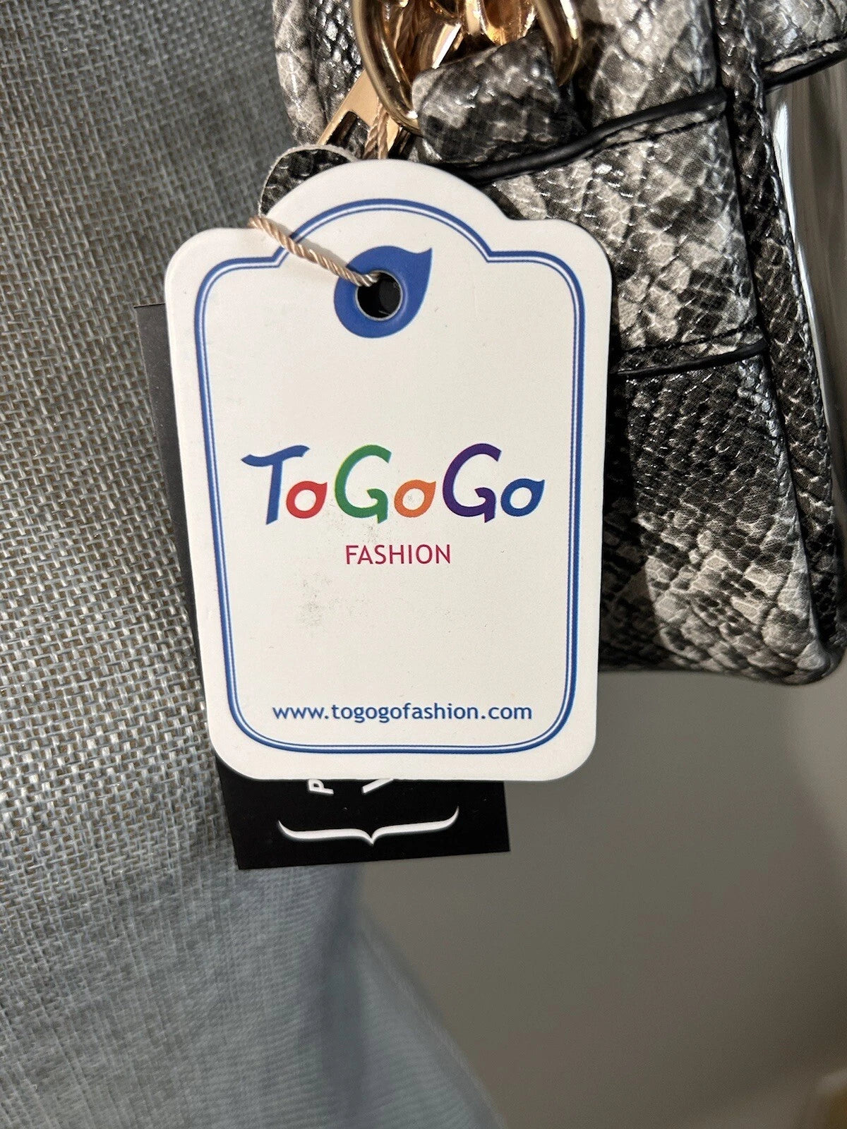 To Go Go Clear Python Crossbody Purse