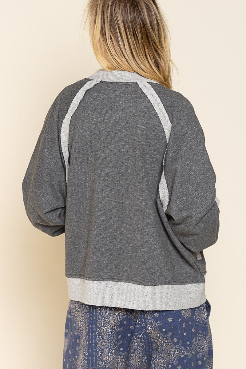 POL French Terry Baseball Jacket