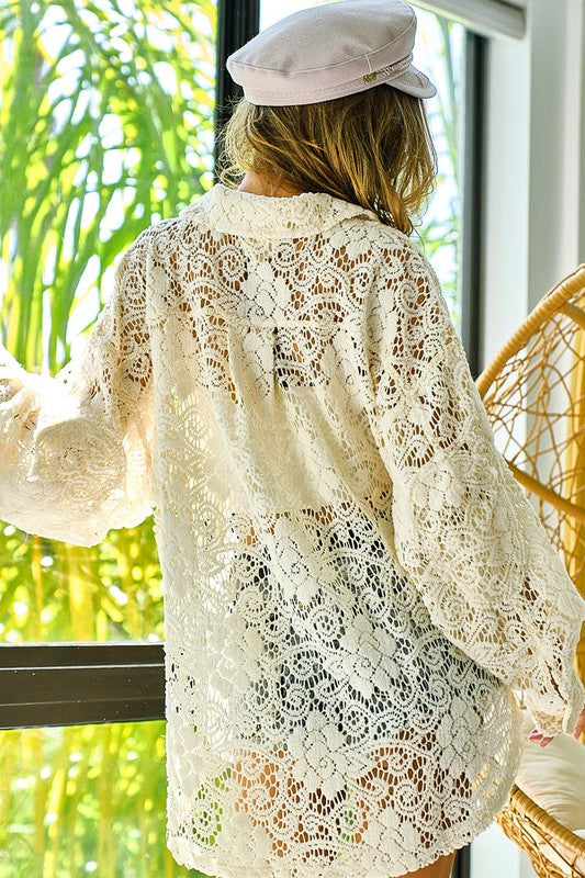 Bibi Oversized Lace Shacket