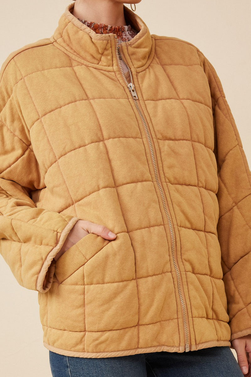 Hayden Quilted Zip Up Padded Jacket