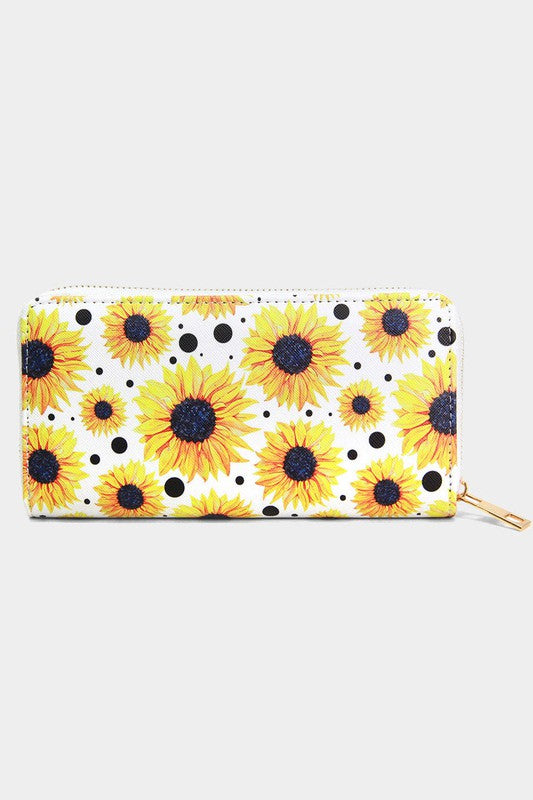 Sunflower Print Wallet