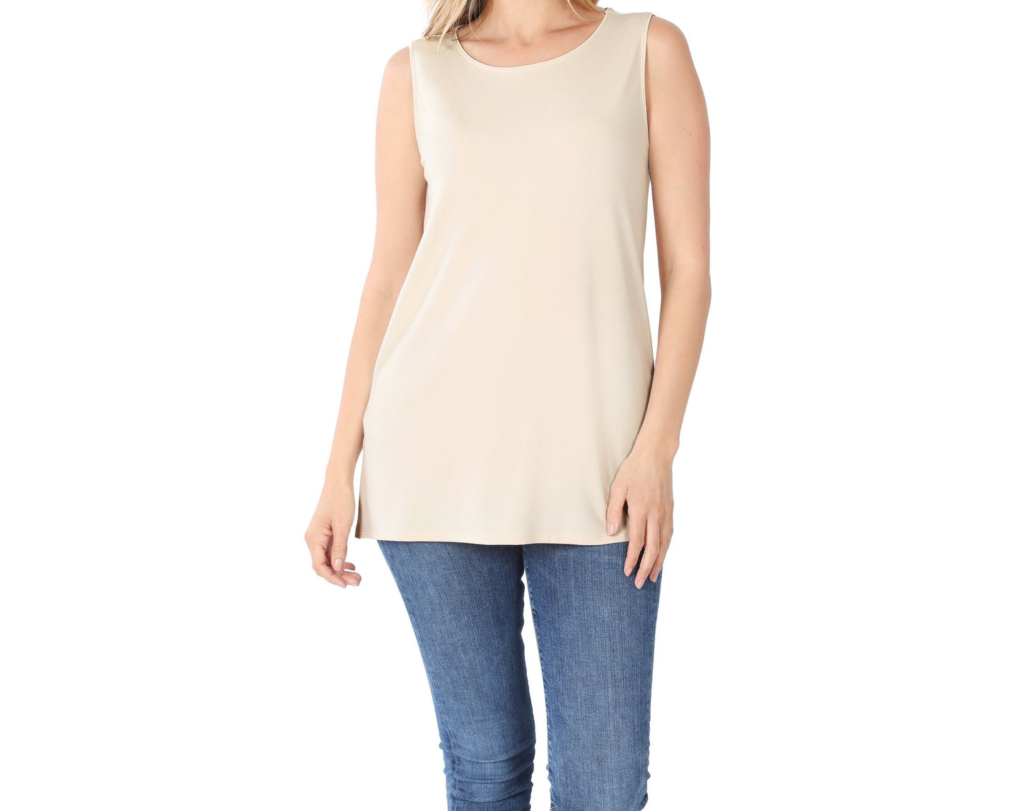 Zenana Tanks With Double Sided Slits