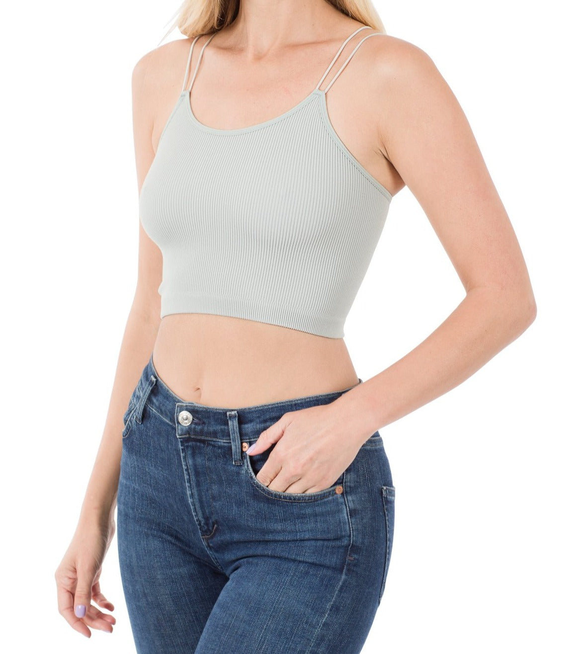 Zenana Ribbed Seamless Brami