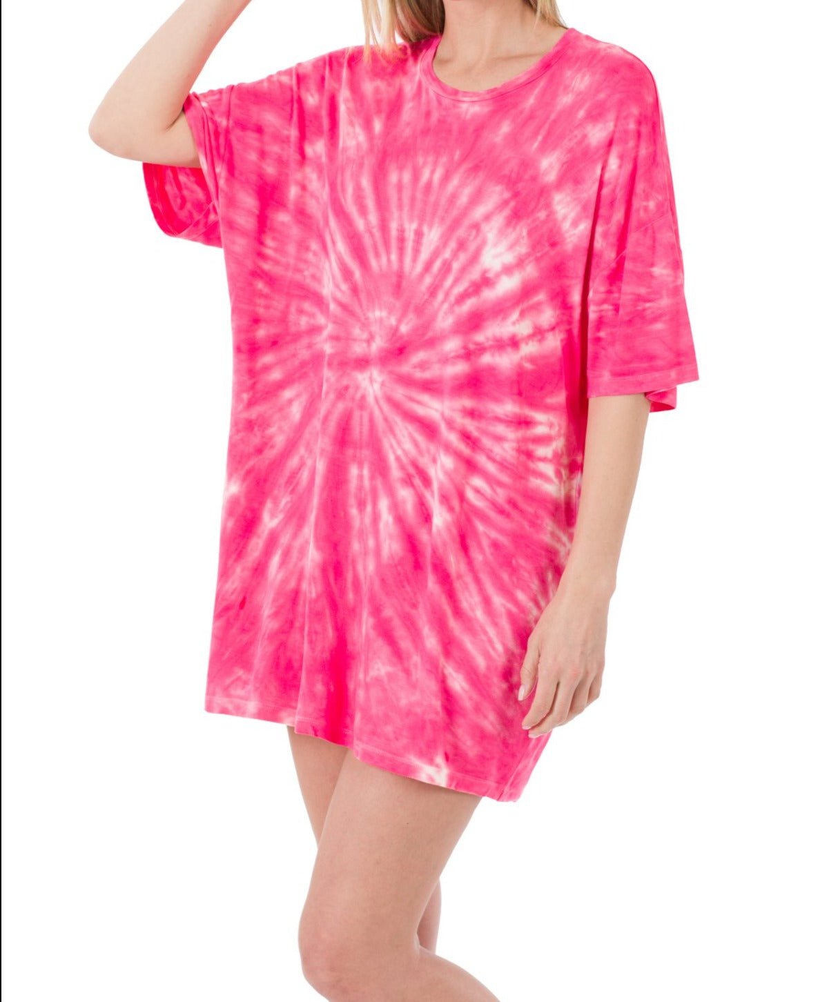 Zenana Oversized Tie Dye Shirts