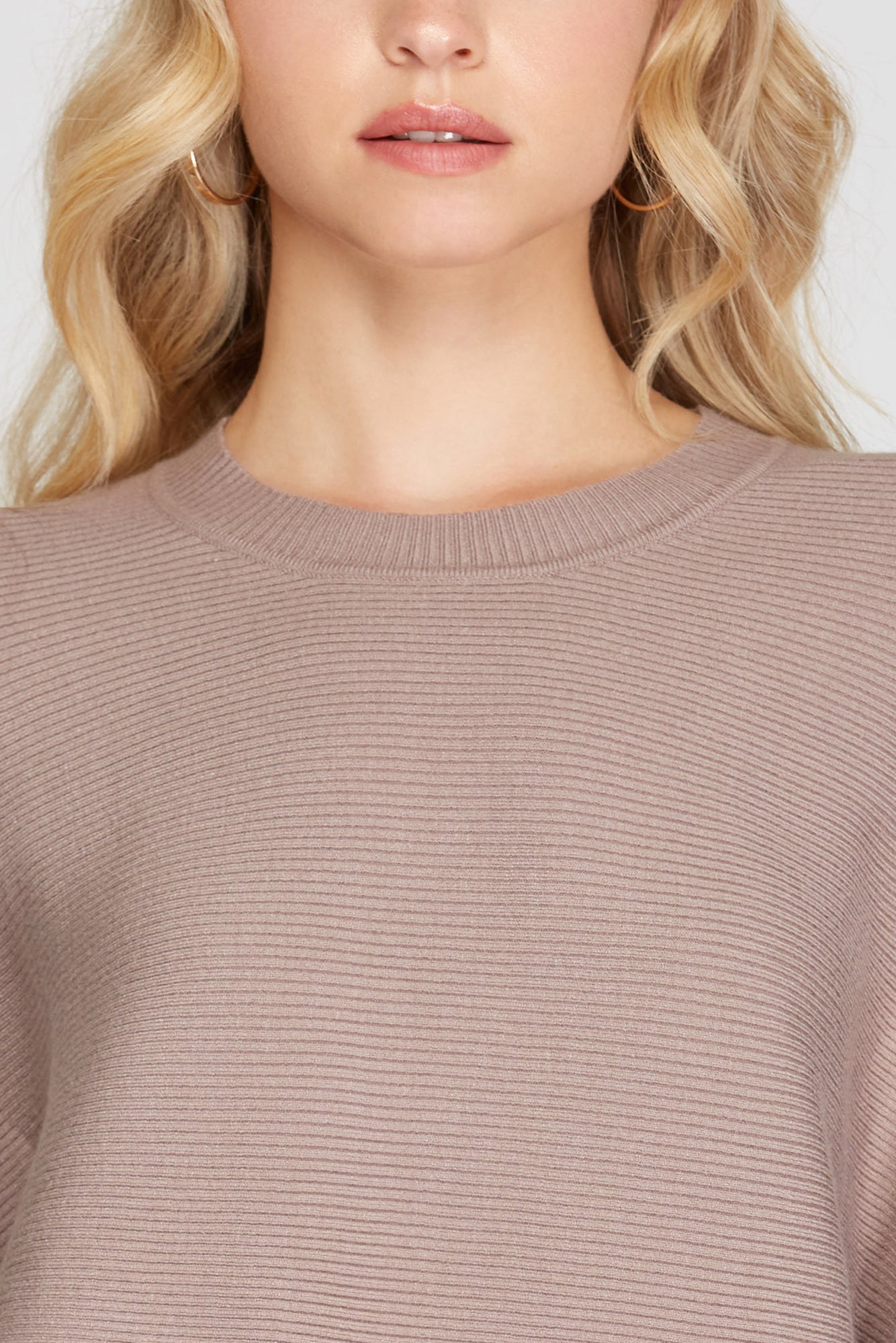She + Sky Long Dolman Sleeve Knit Sweater