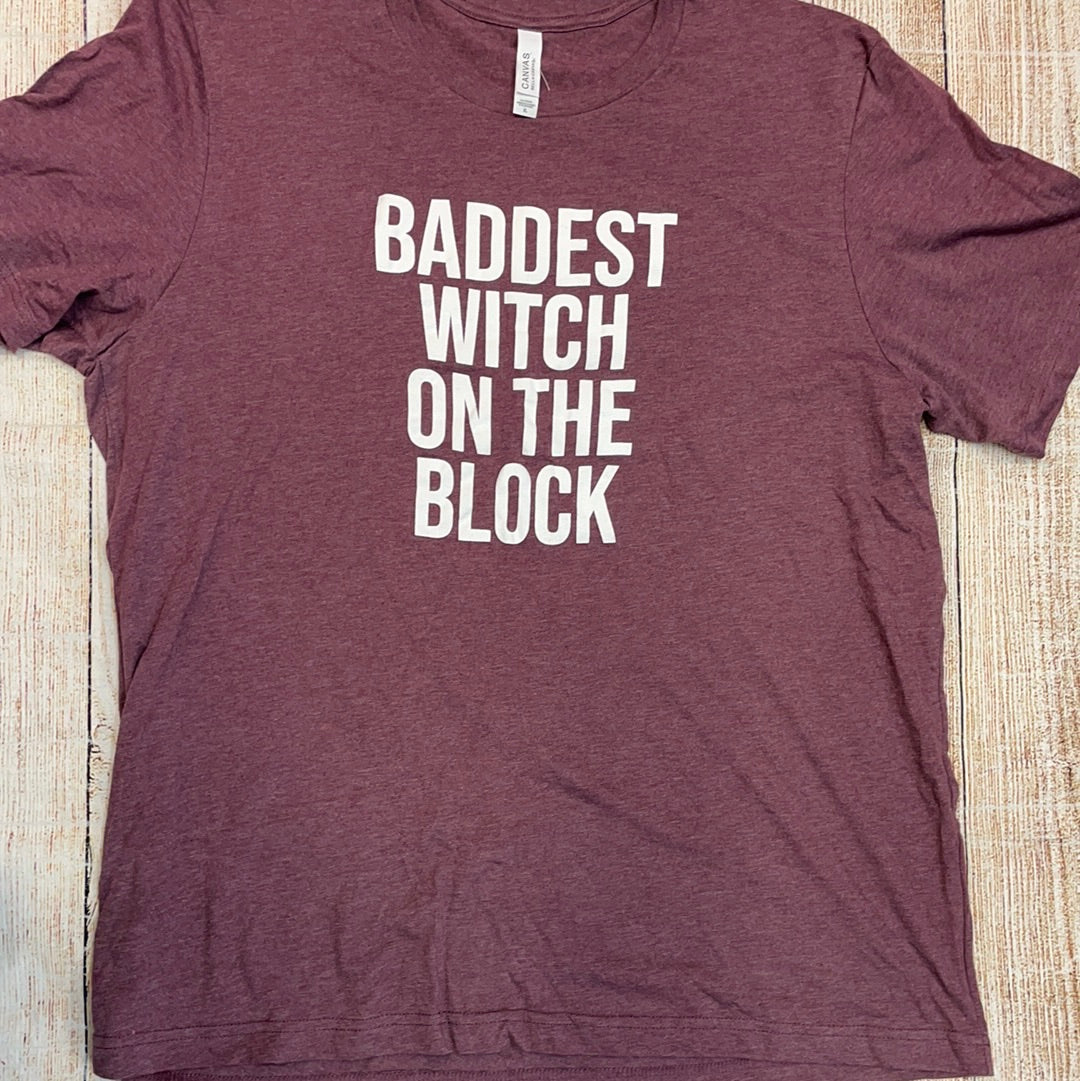 Bella Canvas Baddest Witch on The Block Shirt